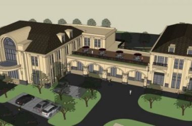 SketchUp Business Model: Multi-Story Classical Style Clubhouse Design-BIM WORLD