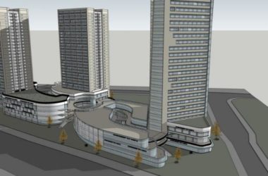 SketchUp Complex Model: Multi-Story Commercial, Residential, Office, and Modern Hotel Design-BIM WORLD