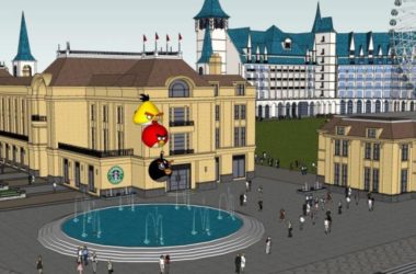SketchUp Business Model: Multi-Story Commercial Building in French Classical Style-BIM WORLD