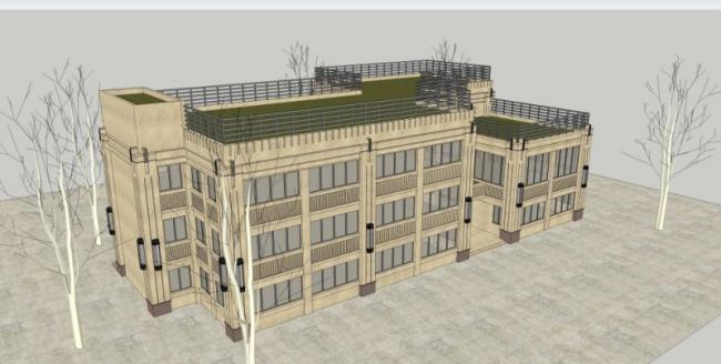 SketchUp Business Model: Designing a Modern Multi-Story Clubhouse
