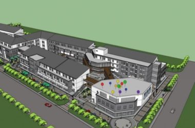 SketchUp Business Model: Modern Multi-Story Commercial Pedestrian Street Design-BIM WORLD