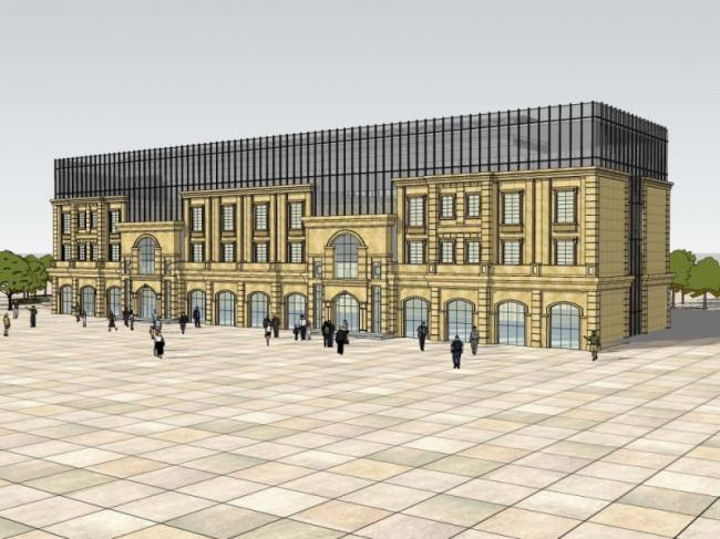 European Classical Multi-Story Hotel Model in SketchUp