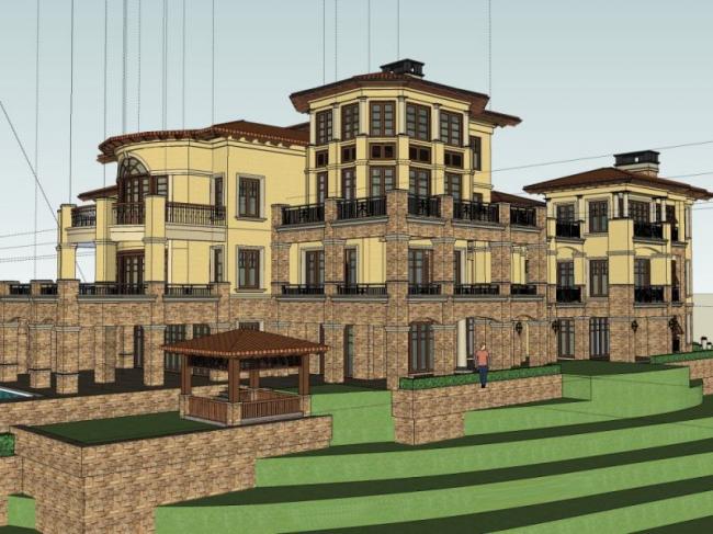 SketchUp Business Model: Designing a Multi-Story European Classical Club