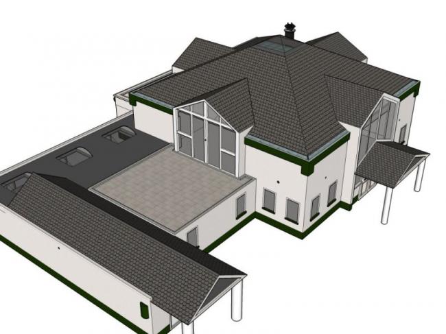 SketchUp Business Model: Clubhouse Design Inspired by Modern Chinese Style