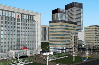 SketchUp Complex Model: Multi-Story Commercial Building Featuring Offices and Modern Hotel Design-BIM WORLD