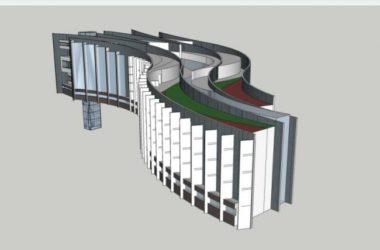 Modern Multi-Story Hotel Model in SketchUp-BIM WORLD