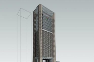 SketchUp Model of a Modern Super High-Rise Office Building-BIM WORLD