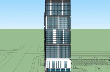 Modern High-Rise Hotel Model in SketchUp-BIM WORLD