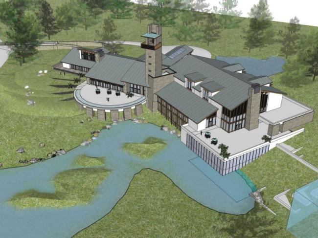 SketchUp Business Model: Clubhouse in Modern Chinese Style