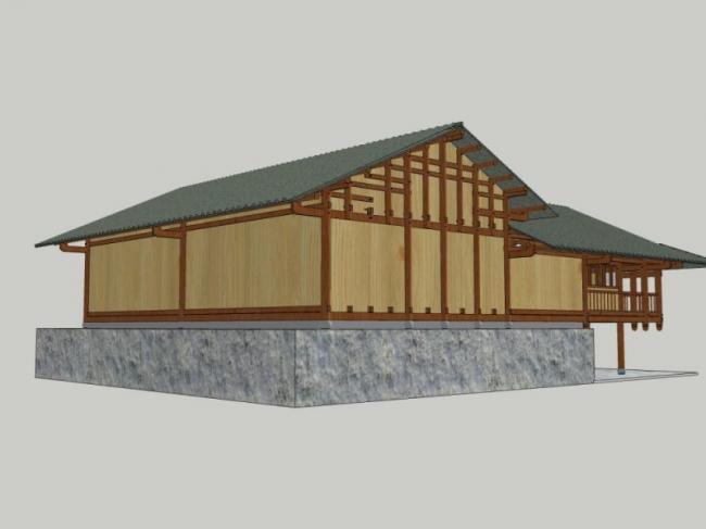 SketchUp Model of Ancient Chinese Multi-Story Stilted Architecture