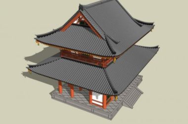 SketchUp Model of Multi-Story Ancient Chinese Architecture-BIM WORLD