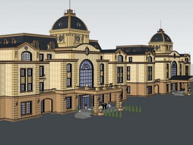 SketchUp Business Model: Designing a Multi-Story European Classical Style Club