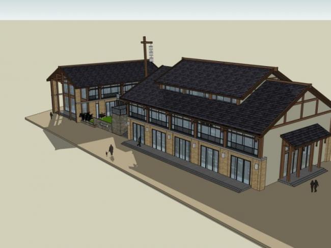 SketchUp Business Model: Clubhouse with a Modern Chinese Twist