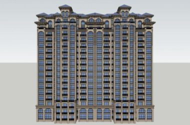 SketchUp Residential Models: High-Rise Buildings in Classical Style-BIM WORLD