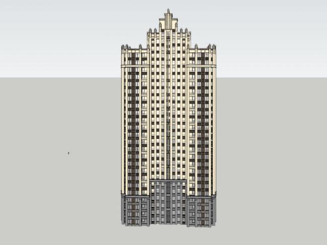 SketchUp Models of Residential Buildings: Super High-Rise and Classical Styles