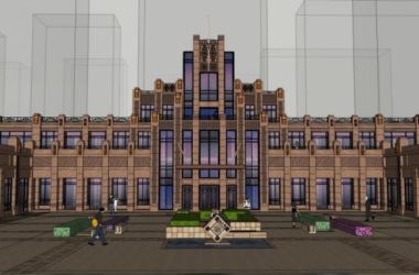 European-Style Entrance and Classical Design in SketchUp Residential Model-BIM WORLD