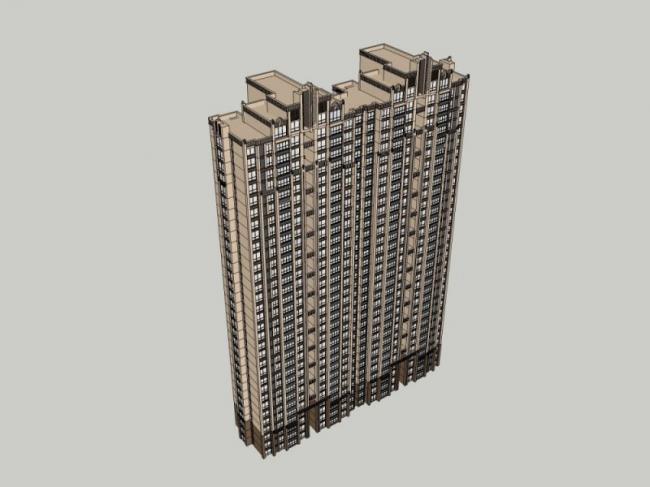 SketchUp Residential Models: High-Rise and Classical Style Buildings