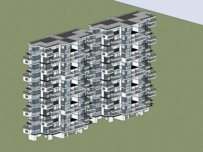 Modern High-Rise Residential Buildings | SketchUp Models for Contemporary Living