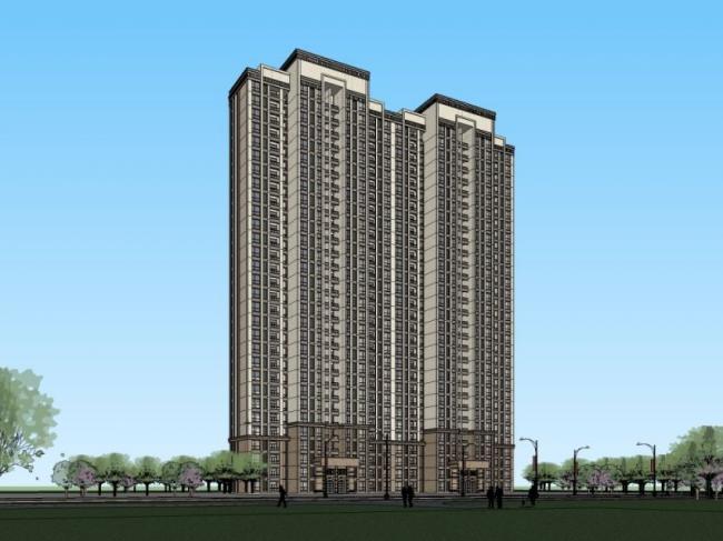 SketchUp Residential Models: High-Rise and Classical Style Buildings