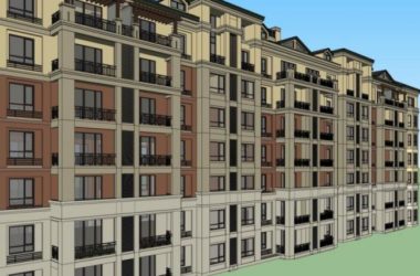 SketchUp Multi-Story Residential Building in Classical Style-BIM WORLD