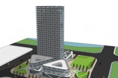 SketchUp Complex Model: Multi-Story Modern Commercial Office and Hotel-BIM WORLD
