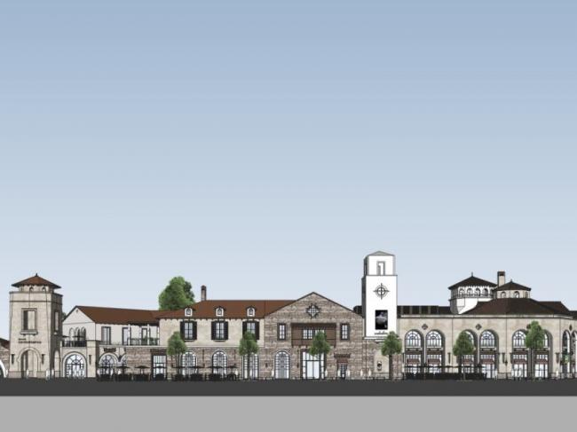 SketchUp Business Model: Modern Low-Rise Commercial Street Design