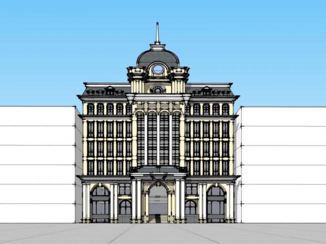 European-Style Multi-Story Club Business Model in SketchUp