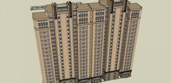 SketchUp Residential Models: High-Rise and Classical Style Buildings