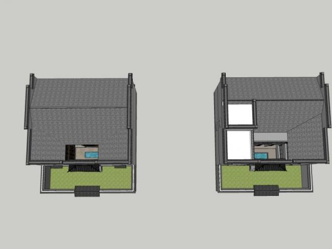 SketchUp Residential Model: Low-Rise Huizhou-Style Chinese Home