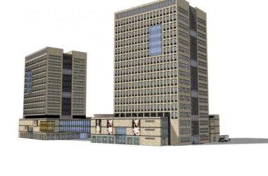 Modern High-Rise Office Building Model in SketchUp-BIM WORLD
