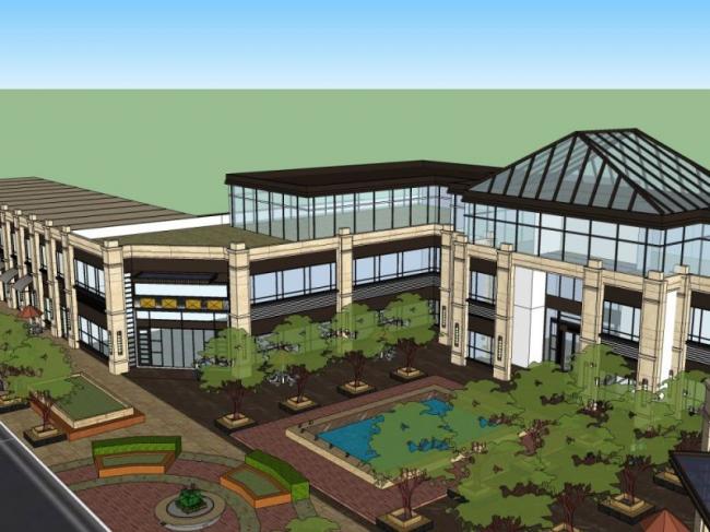 SketchUp Business Model: Designing a Modern Multi-Story Commercial Building