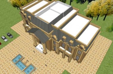 SketchUp Business Model: Modern Multi-Story Clubhouse Design-BIM WORLD