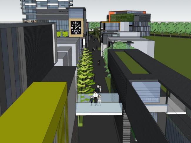 SketchUp Business Model: Modern High-Rise Commercial Center Design