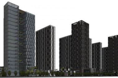 SketchUp Model of a Modern Super High-Rise: Commercial, Office, Residential, and Hotel Complex-BIM WORLD