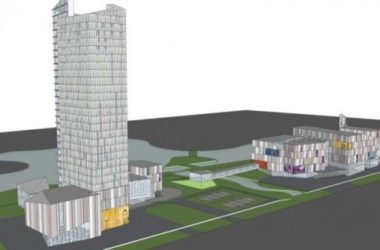 SketchUp Complex Model: Multi-Story Modern Commercial Office Building-BIM WORLD