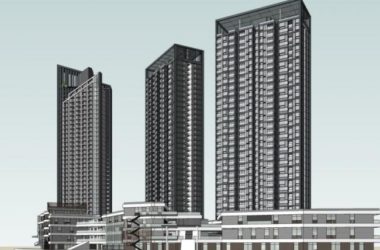 SketchUp Model of a Modern Super High-Rise: Commercial, Residential, and Office Spaces-BIM WORLD