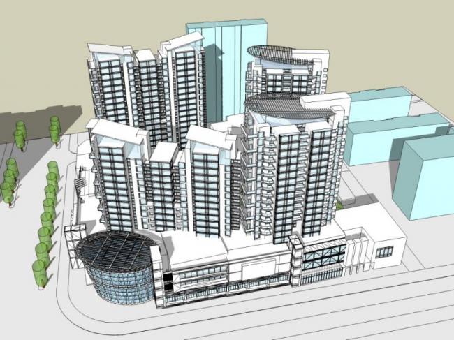Modern High-Rise Hotel Model in SketchUp