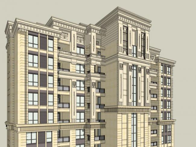 SketchUp Residential Models: High-Rise and Classical Style Buildings
