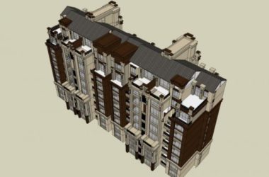 SketchUp Residential Model: Multi-Story Classical Style Home Design-BIM WORLD
