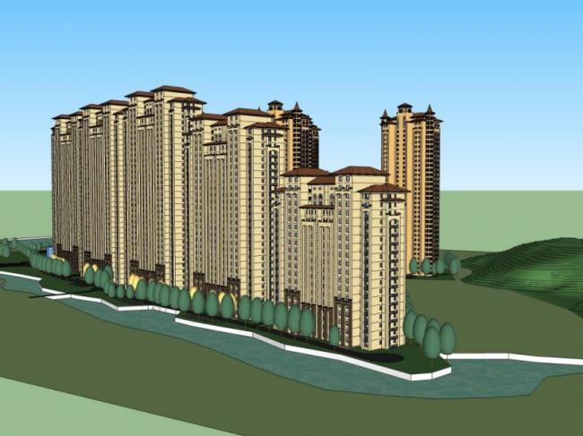 SketchUp Residential Models | High-Rise and Classical Style Buildings
