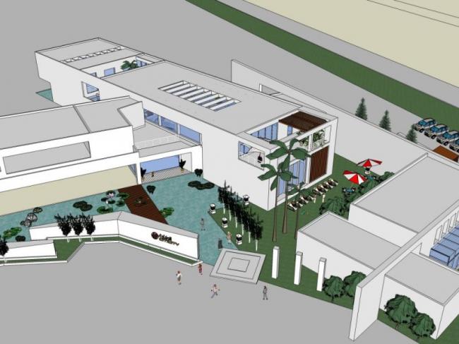 SketchUp Business Model: Modern-Style Sales Office Design