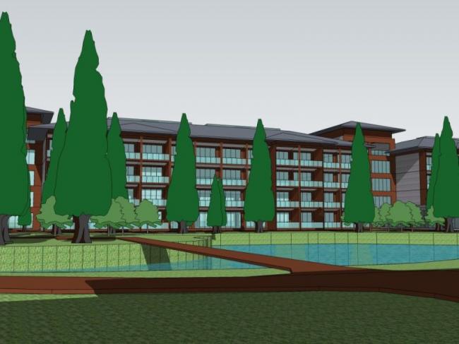 Southeast Asian Multi-Story Hotel Model in SketchUp