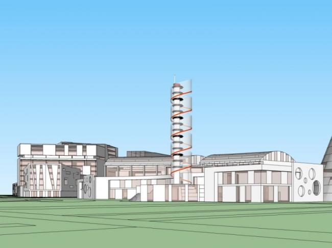 Modern Multi-Story Office Building Model in SketchUp