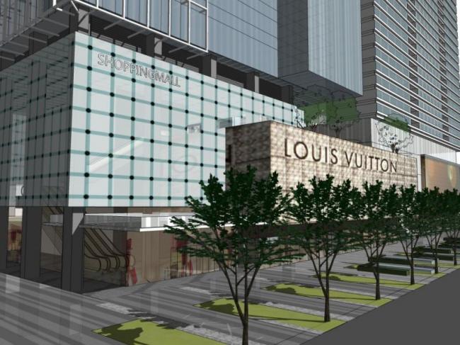 SketchUp Model of a Modern Super High-Rise Commercial Complex Featuring Offices and a Hotel