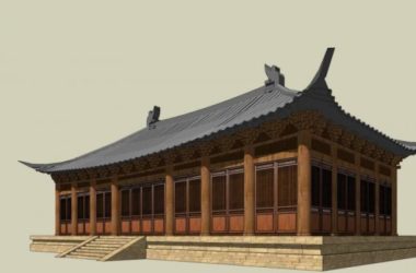 SketchUp Model of Multi-Story Ancient Chinese Architecture-BIM WORLD