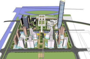 SketchUp Model of a Modern Super High-Rise Commercial Complex Featuring Offices, Hotel, and Residential Spaces-BIM WORLD