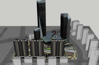 SketchUp Complex Model: Modern Super High-Rise Commercial, Residential, and Office Building-BIM WORLD
