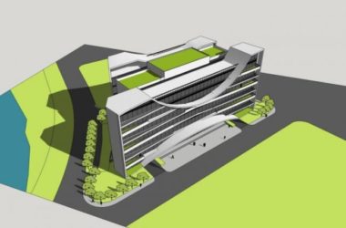 Modern Multi-Story Office Building Model in SketchUp-BIM WORLD