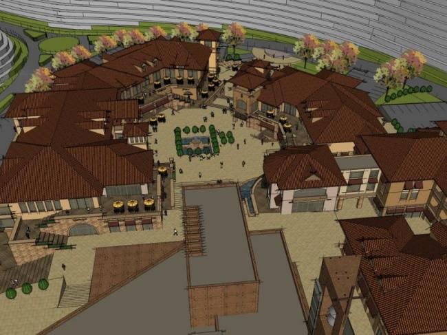 SketchUp Business Model: Designing a Multi-Story Spanish-Style Commercial Street