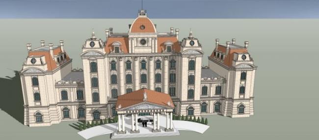 SketchUp Business Model: Designing a Multi-Story Classical Commercial Building